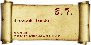 Brozsek Tünde névjegykártya